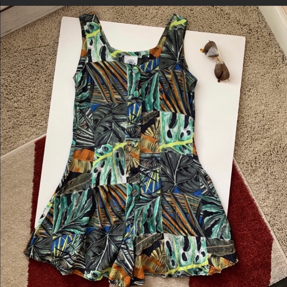 Vintage Safari Print Button Down Romper - Picture 5 of 6